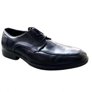 GUC Van Heusen Mens Black Memory Foam Dress Oxford Shoes.  Size 11